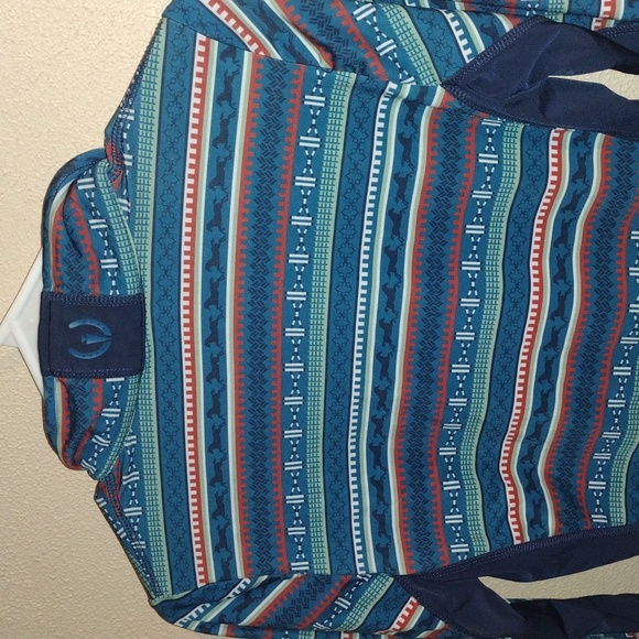 Kerrits Riding Gear Athletic 1/4 Zip Pullover Horse Fence Design Equestrian XS - Picture 8 of 9